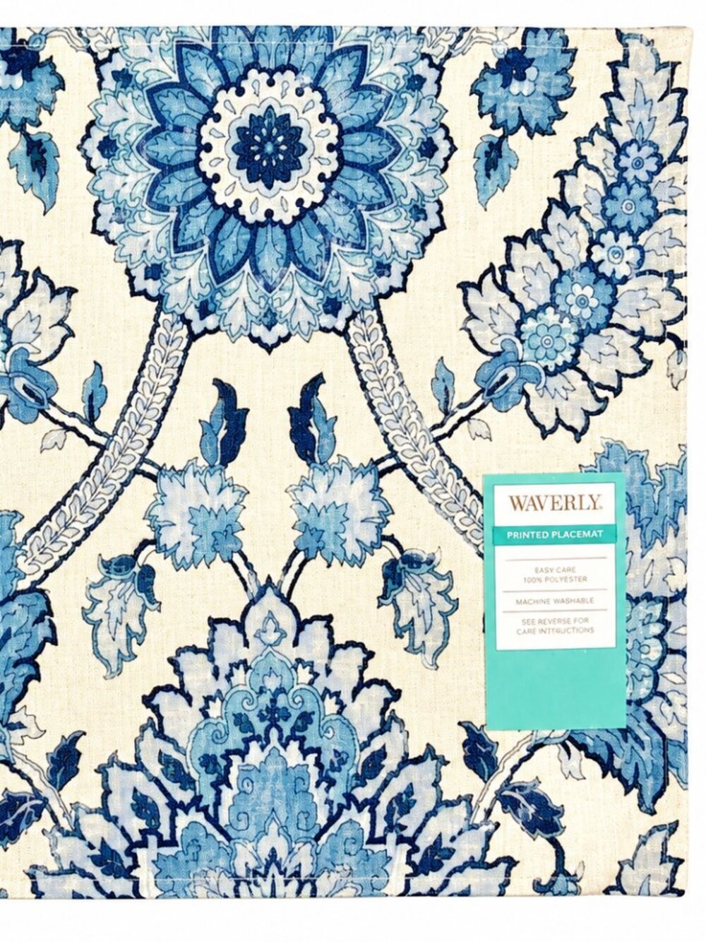 Waverly Floral Placemats Set of 4 Indoor Outdoor Easy Care Summer Beach House